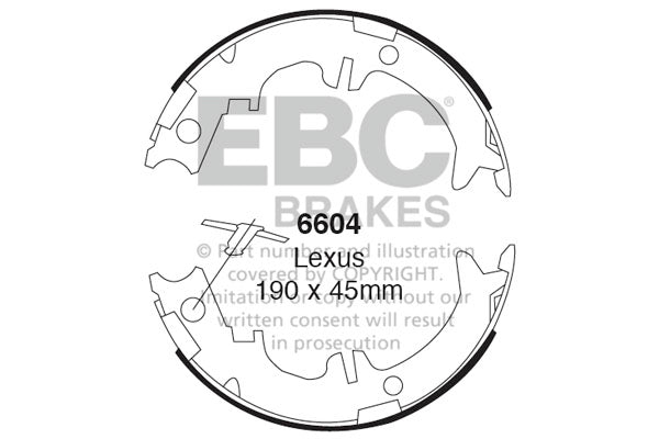 Ford Anglia, Escort Mk1, Triumph Herald EBC Brake Shoe Set 6604