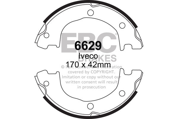 EBC Brake Shoe Replacement Set 6629