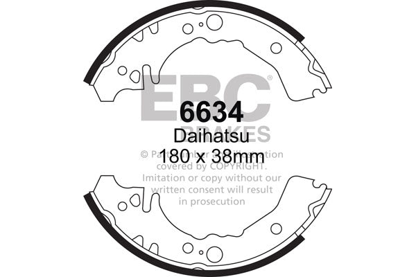 EBC 6634 Brake Shoe Set for Classic British & European Cars