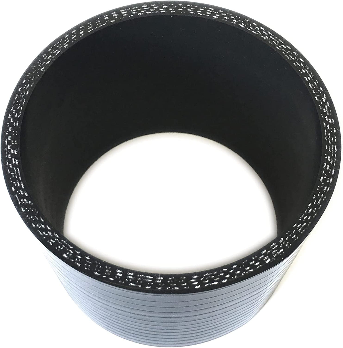 102mm straight silicone hose coupler, 4-ply black, includes clamps