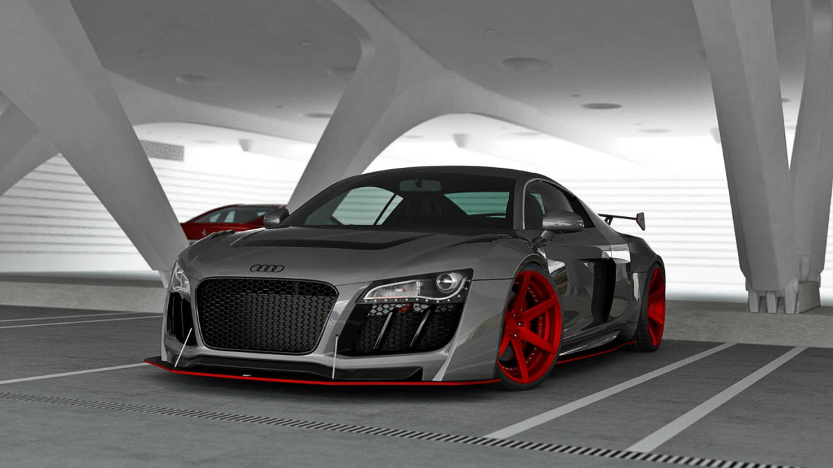 Audi R8 Mk1 (2006-2015) front bumper, Maxton Design fibreglass
