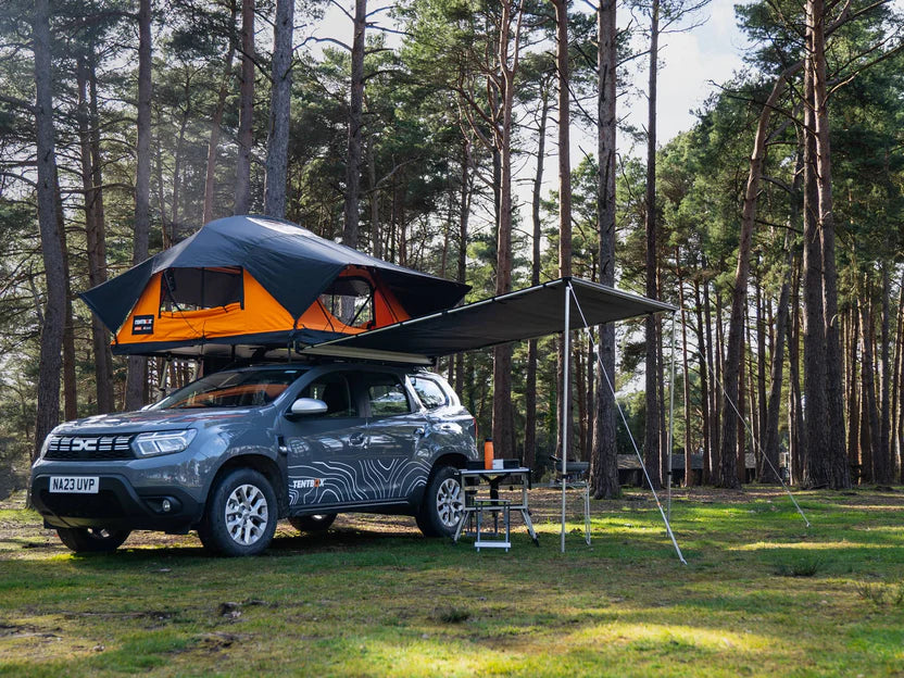 TentBox Universal Side Awning for Roof Bars, 5m² Weatherproof Shade