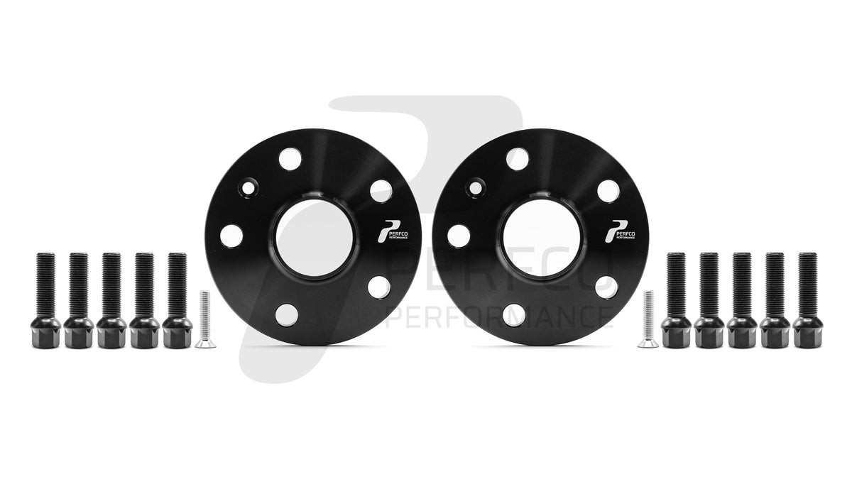 Skoda Octavia Mk4 2020+ wheel spacers 5x112, 57mm CB, black anodised billet aluminium