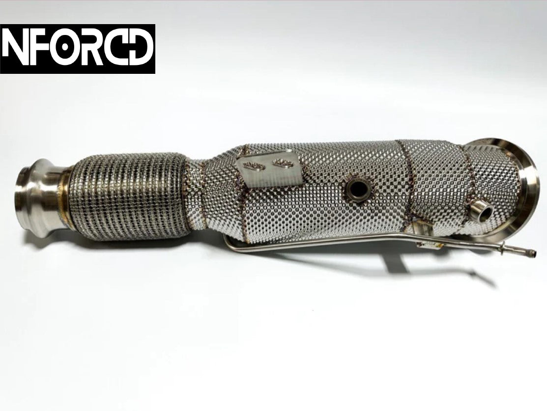 B58 Catted Downpipe 4.5in SS304 200 Cell - MTC Motorsport, Part No. MTC-B58-CDP