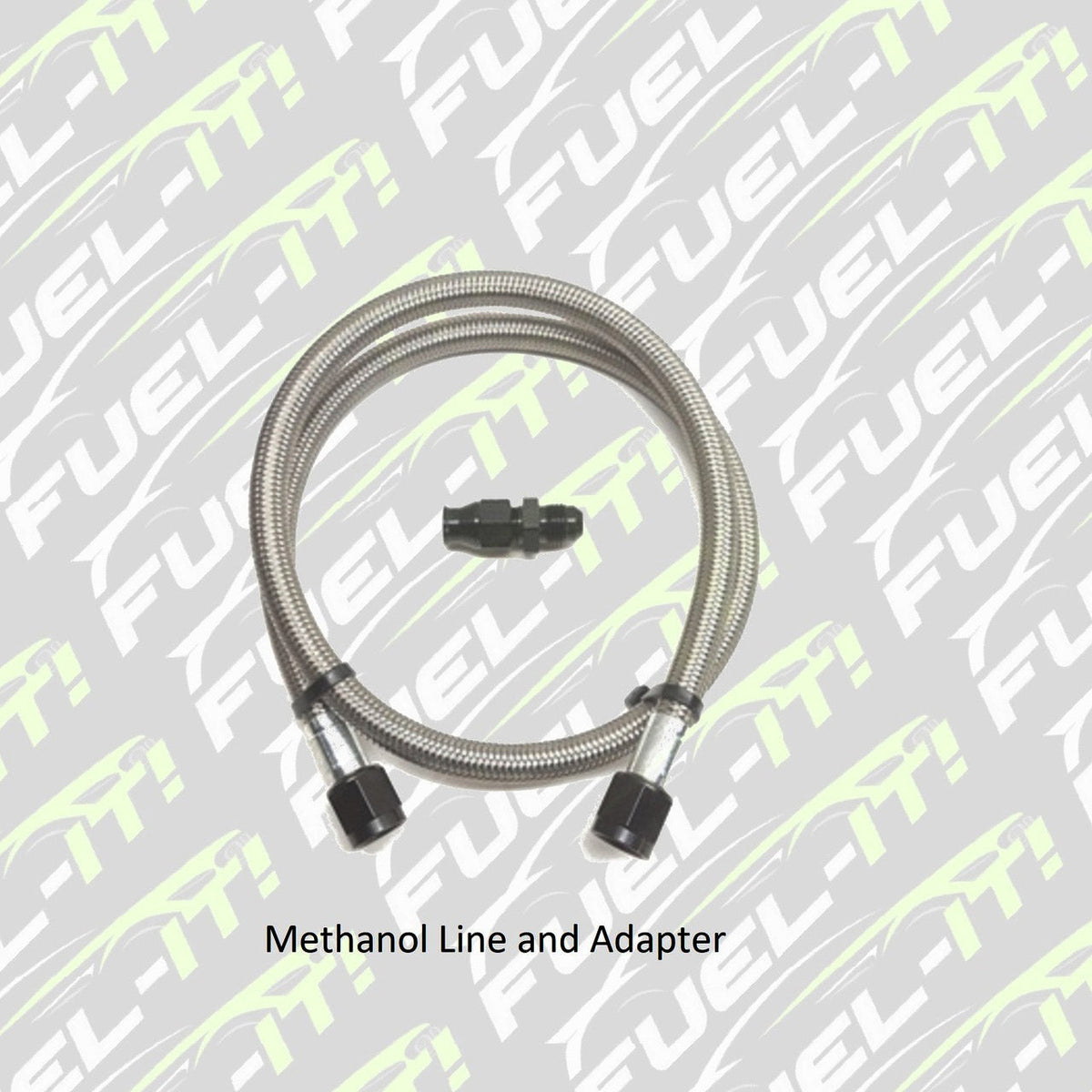 Fuel-It! Rev 2 meth line kit -6AN stainless braided hose with 1/4" to -6AN adapter, FUEL-IT-METH-LINE