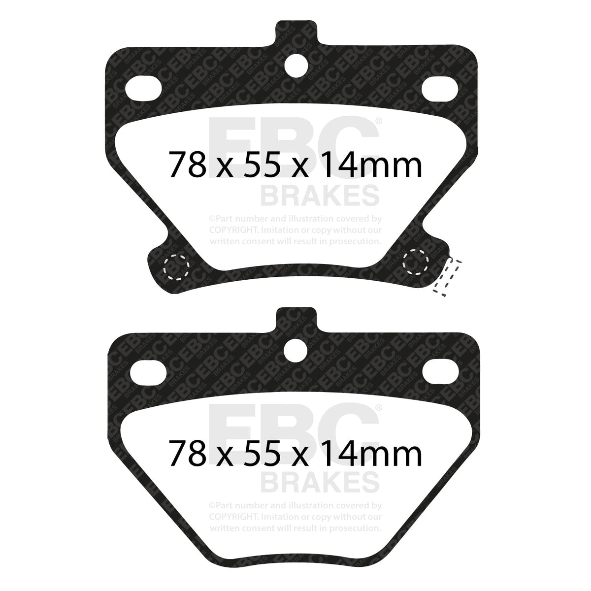 E46 330i (M54) Stage 1 Brake Kit - EBC Ultimax2 Pads & Premium Discs PD40K1824