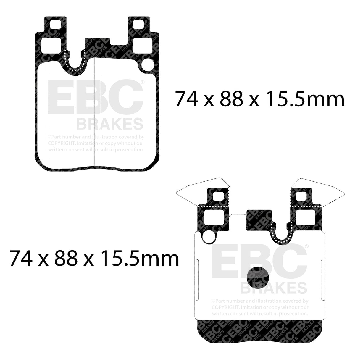 E46 330i (M54B30) Stage 1 Brake Kit - EBC PD40K2349 Ultimax2 Pads & Premium Discs