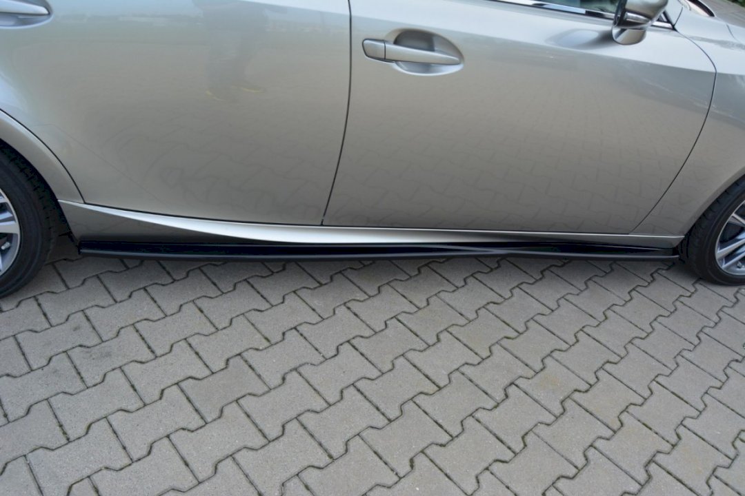 Lexus IS Mk3 (2013-2016) side skirt diffusers - Maxton Design gloss black