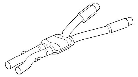 BMW E60 M5 (2003-2009) S85 V10 centre muffler 18107835960