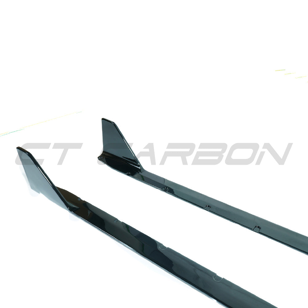 BMW M3 G80 G81 Gloss Black Side Skirts MP Style, BLAK by CT Carbon