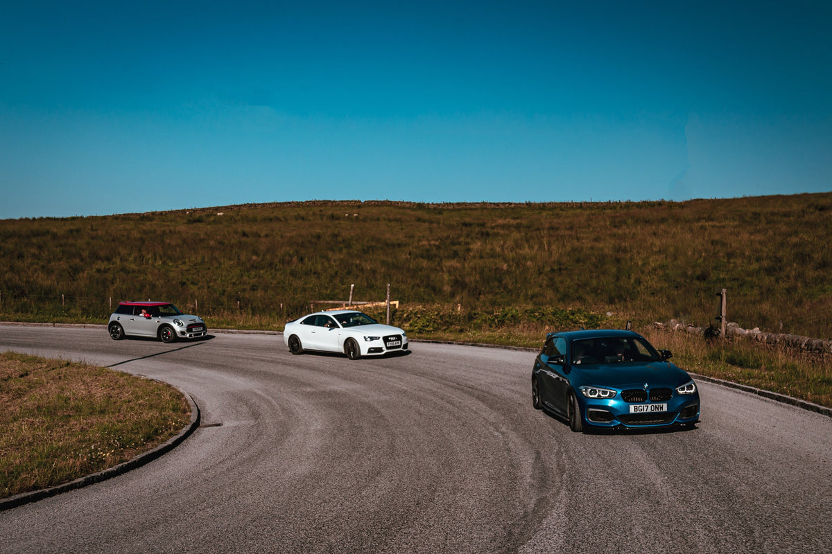 F20/F21 BMW 1 Series handling package - Bilstein B12/B14/B16 coilovers, subframe inserts, underbrace, M3/M4 control arms