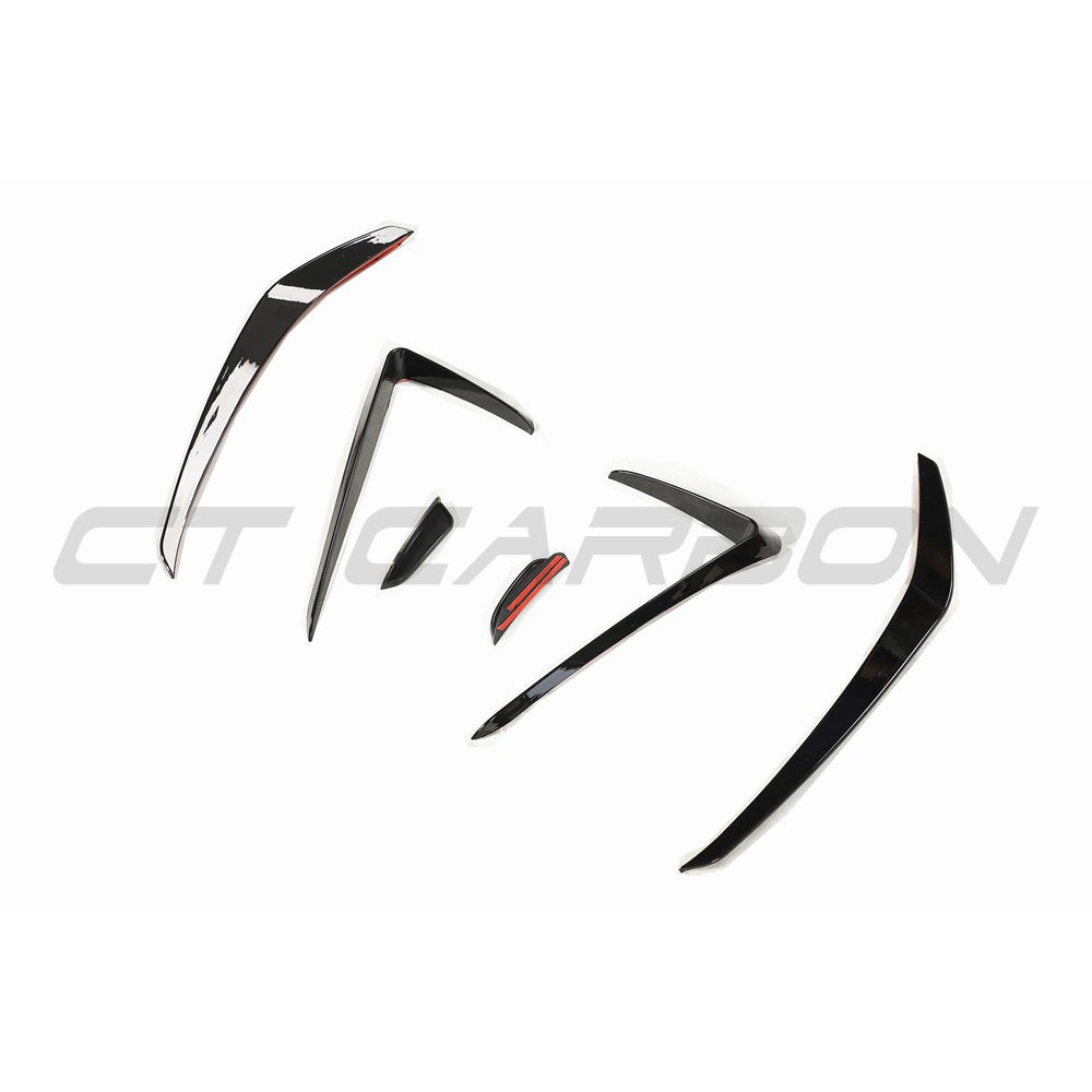 VW Golf MK7.5 GTI front bumper canards, Blak by CT