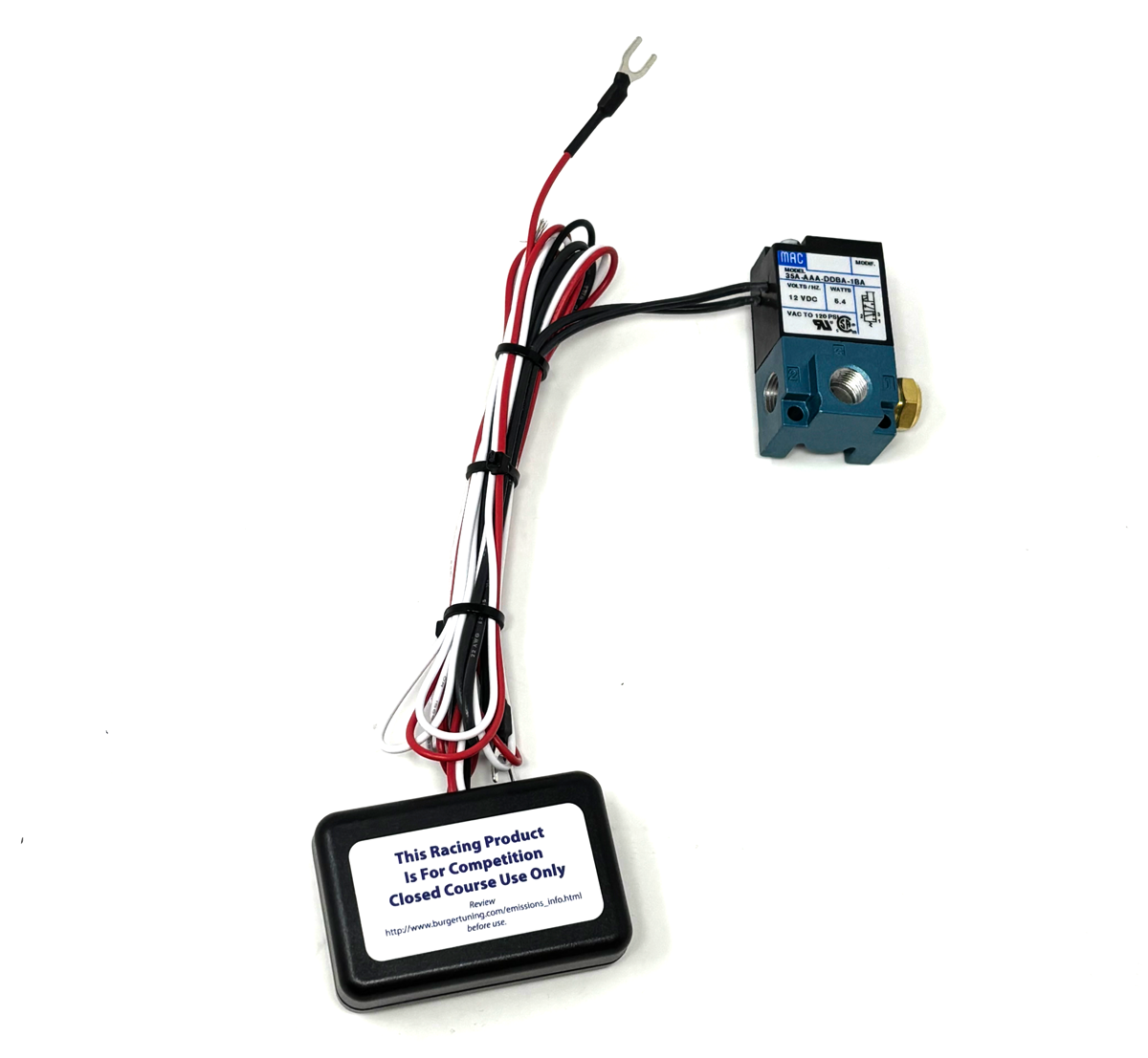 Best Aftermarket Boost Controller MAC Solenoid Plumbing Kit - 2 Straight + 2x90° Fittings, 4ft Vacuum Hose