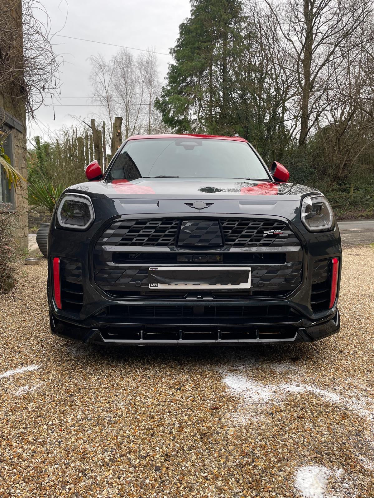 Mini Countryman JCW U25 front splitter kit - Maxton Design ABS lip extension