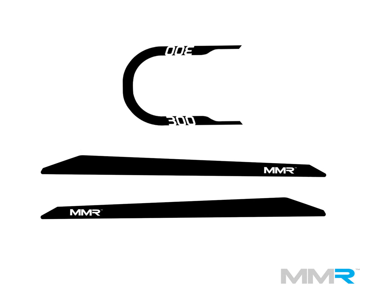 MINI F56 Side Stripes & Bonnet Decal Kit - MMR M300 Satin Black