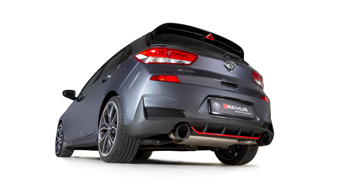 Hyundai i30N GPF-back exhaust, Remus 285518 1500, 76mm valved stainless
