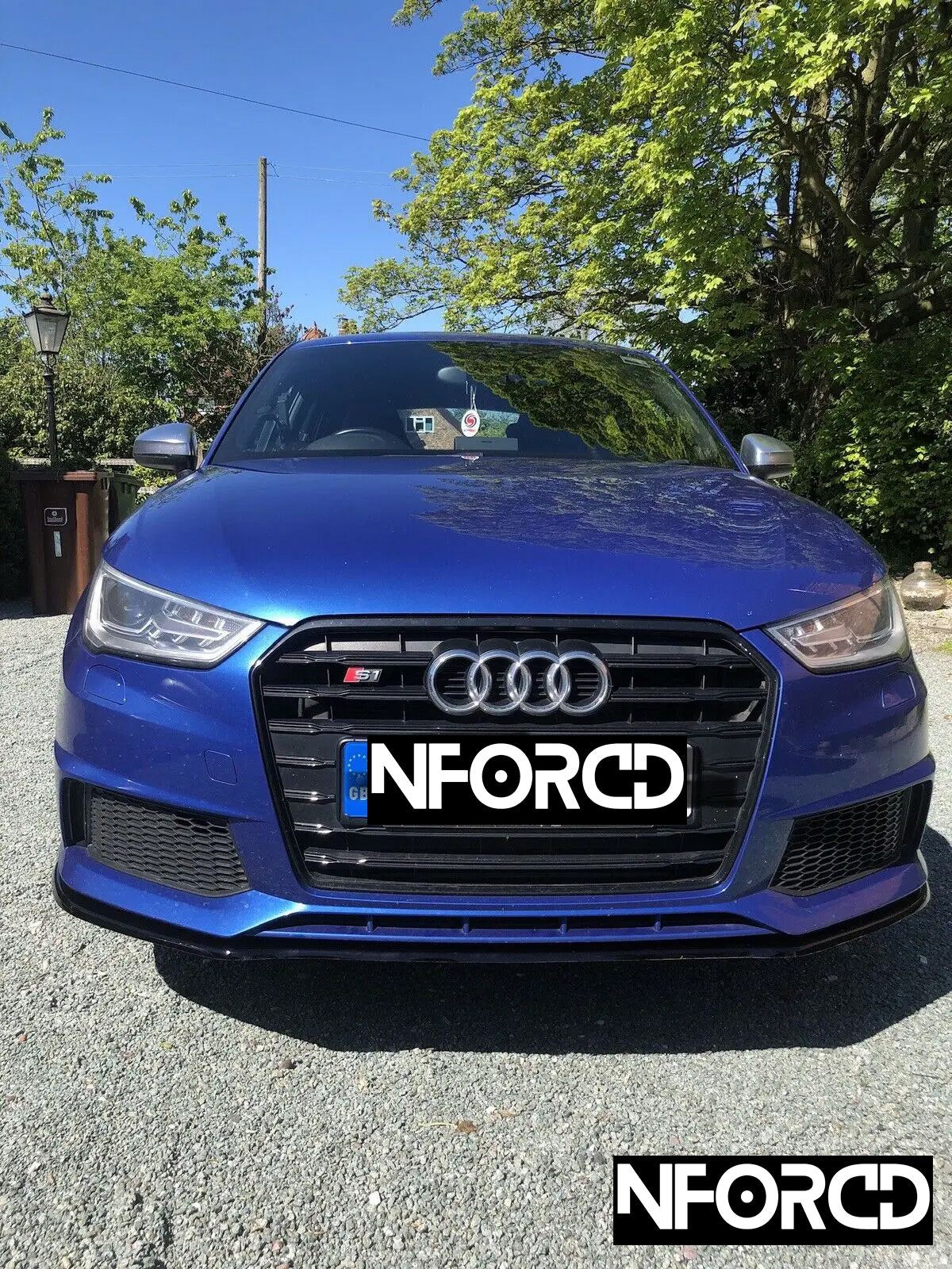 Audi S1 8X front splitter by KSB, gloss black ABS
