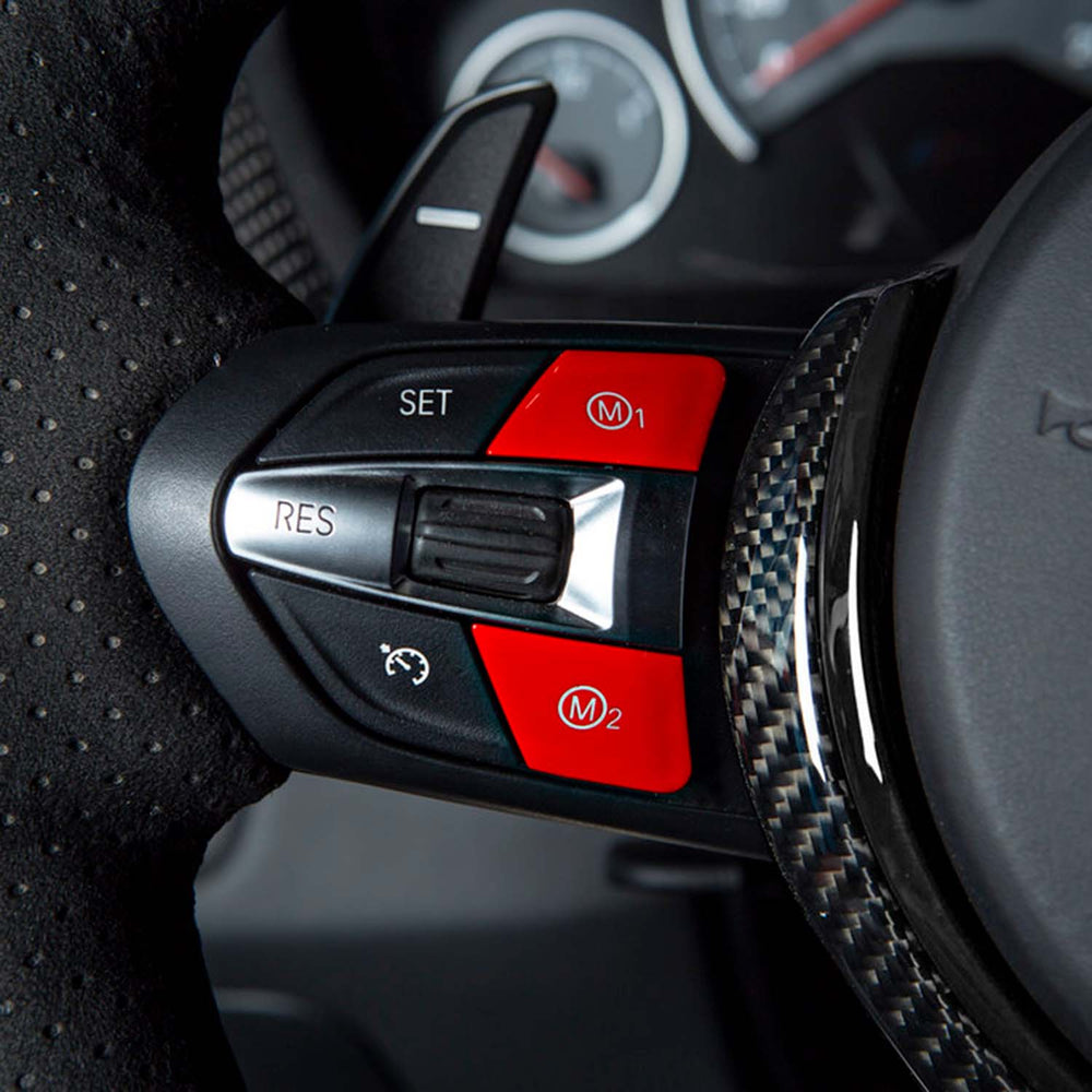 BMW E90 E92 F30 F80 G20 G80 M1 M2 Red Steering Wheel Buttons SHFT-M1M2-RED