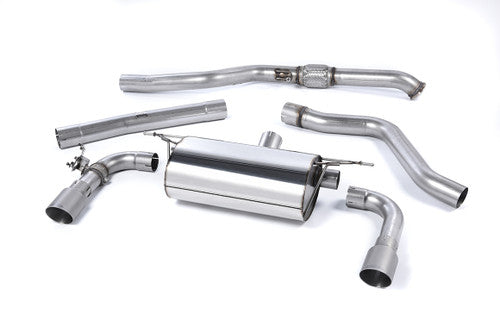 BMW F22 M235i Coupe 2014+ Milltek Race Cat-Back Exhaust, Non-Resonated, Titanium Tips