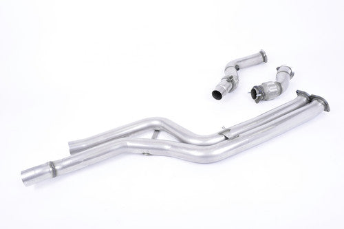 F80 M3 non-OPF downpipe, Milltek large-bore de-cat, 18307851168