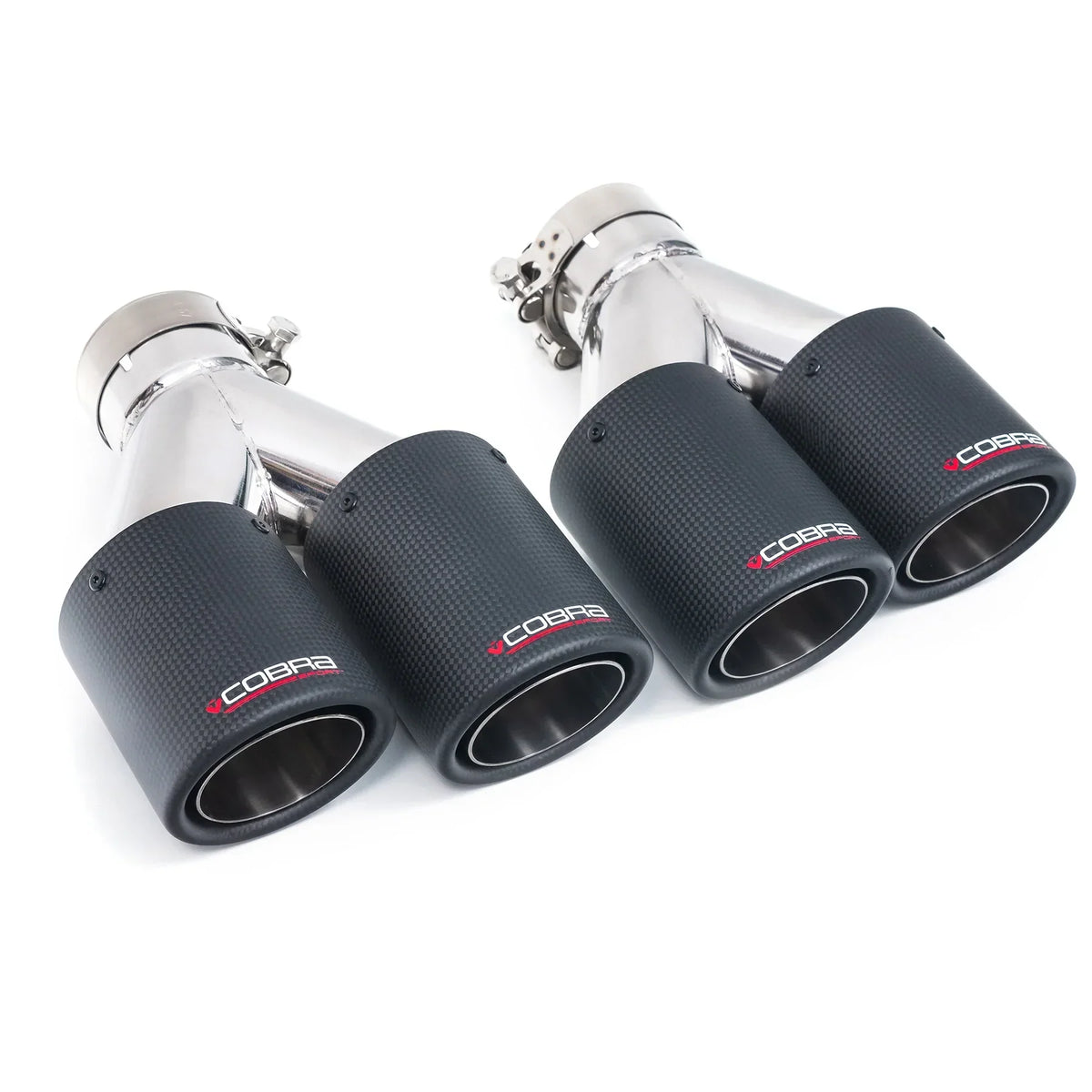 Audi TTS 8J (2008-14) Twin 3.5in Slash Cut Carbon Exhaust Tips - Cobra Sport, Part No. CSTTS-CTIP