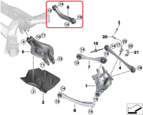 BMW Z4 G29 rear upper adjustable lateral bent link (pair) Verkline