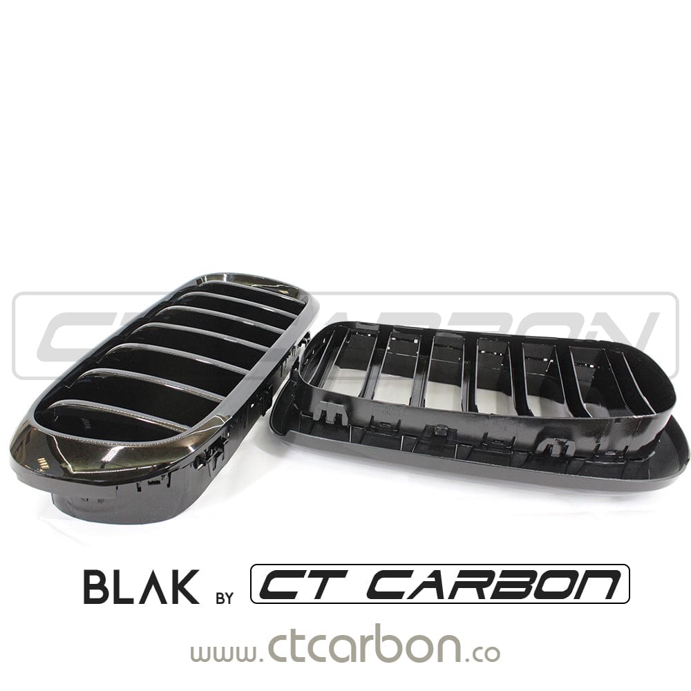 F15 F16 BMW X5 X6 Single Slat Black Grille CT Carbon - 82710433904