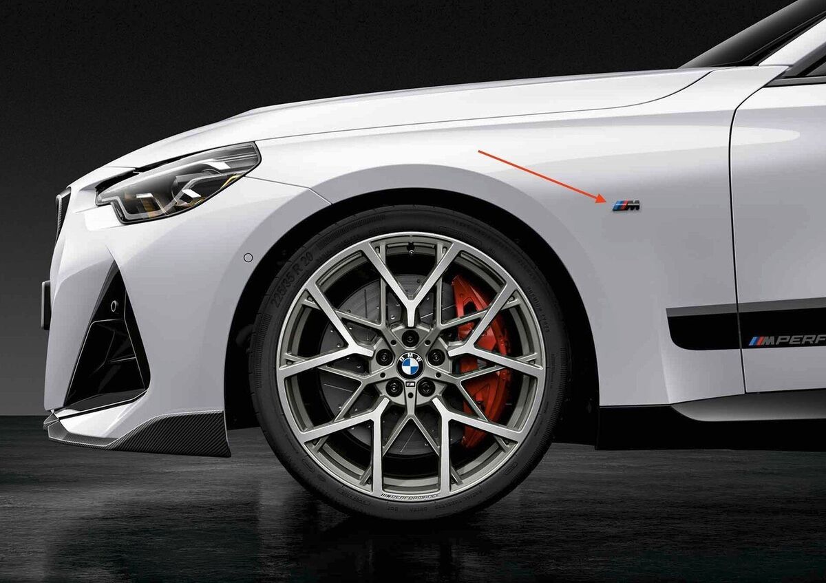 BMW F20 F30 F32 G20 G22 Gloss Black Fender Badges Pair - Jet Black 668