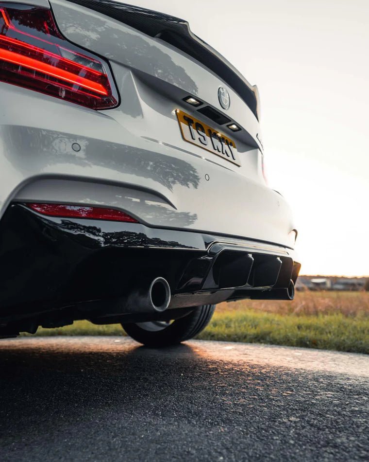 F22 F23 BMW 2 Series ZAERO EVO-1 Gloss Black Body Kit - Front Splitter Side Skirts Rear Diffuser