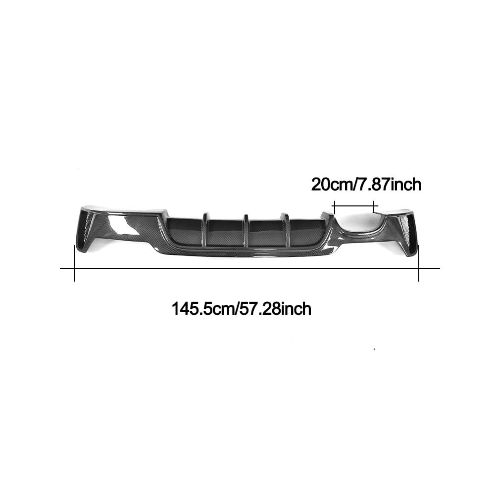 BMW F32 F33 F36 4 Series carbon fibre rear diffuser, dual exhaust cutout