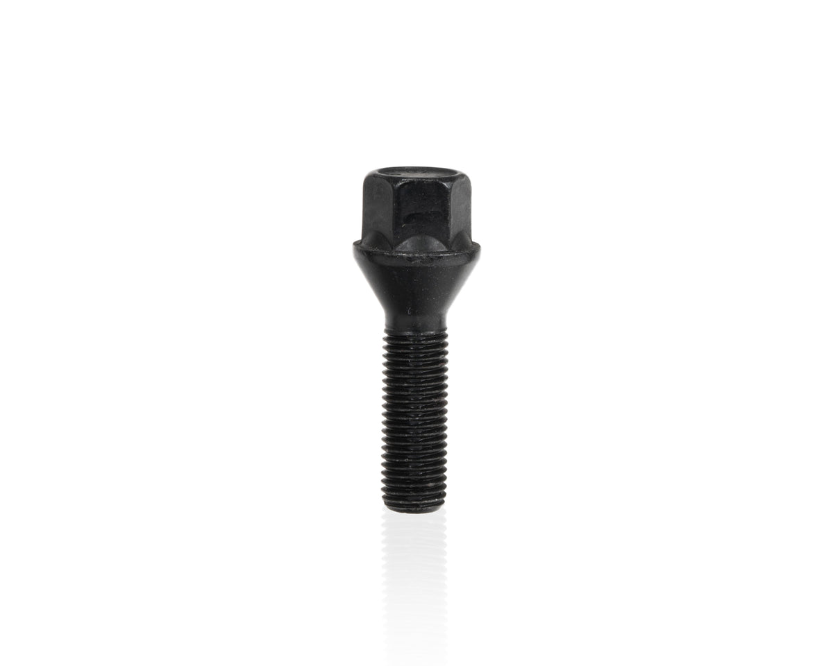 VW Audi Seat Skoda M12x1.5x43 Black Taper Head Wheel Bolt S1-1-12-50-43-17-B
