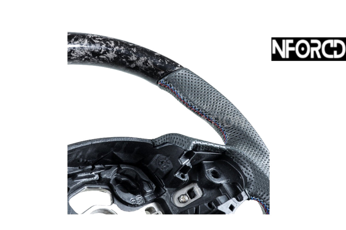 BMW F20 F21 F22 F23 F30 F31 F32 F33 F34 F35 Forged Carbon Fibre Flat Bottom Steering Wheel Rim