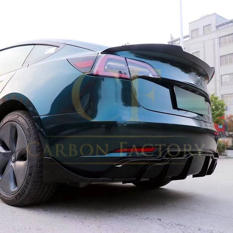 Tesla Model 3 (2016-2023) rear diffuser, gloss black