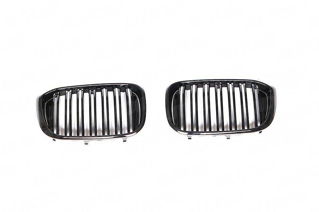 BMW X3 G01 & X4 G02 Gloss Black Double Slat Kidney Grilles, Paint Code 668