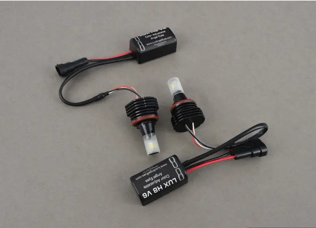 BMW H8 V6 Angel Eyes - LUX H8 V6 Colour Adjustable LED Rings