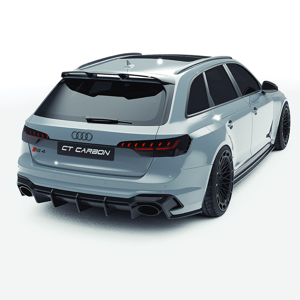 Audi RS4 B9.5 (2020-2024) CT Design V2 Carbon Fibre Body Kit - Front Splitter, Side Skirts, Roof Spoiler, Diffuser