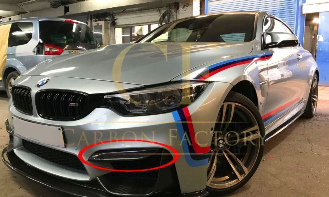 BMW F80 M3 F82 F83 M4 carbon fibre front bumper trims