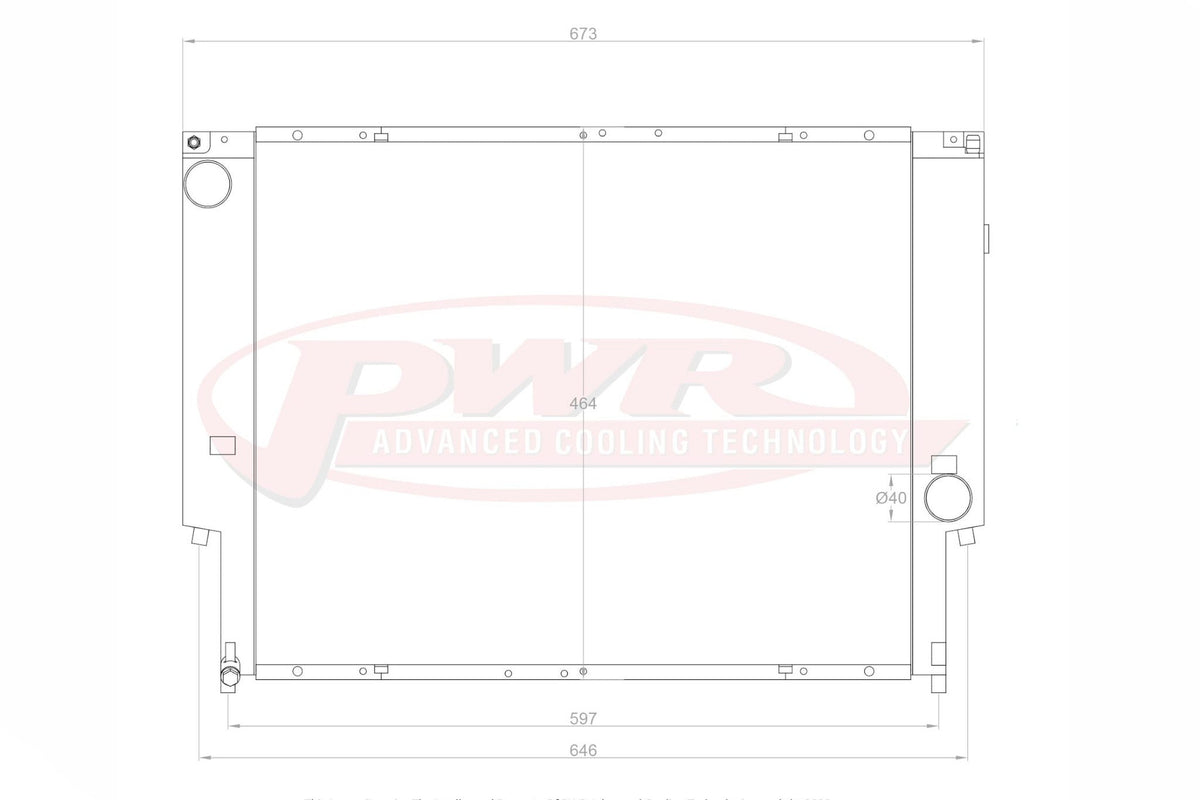 BMW E36 M3 6-cyl (1992-1999) PWR 55mm Aluminium Radiator