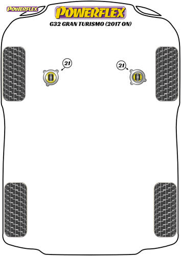 BMW G32 6 Series GT engine mount inserts Powerflex PFF5-4020