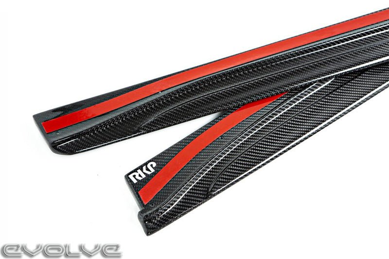 BMW M4 F82 F83 carbon fibre side skirts - RKP Composites 2x2 weave pair