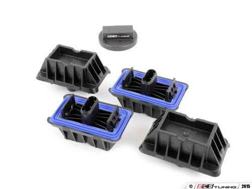 E70 E71 F15 F16 F25 F26 F85 F86 BMW X-Series Jack Pad Kit + ECS Round Adapter - 4 Pads, 1 Adapter