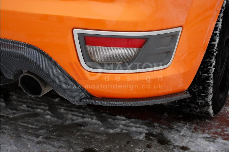 Ford Focus MK2 ST Preface 2004-2007 Rear Side Splitters, Maxton Design Gloss Black ABS Set