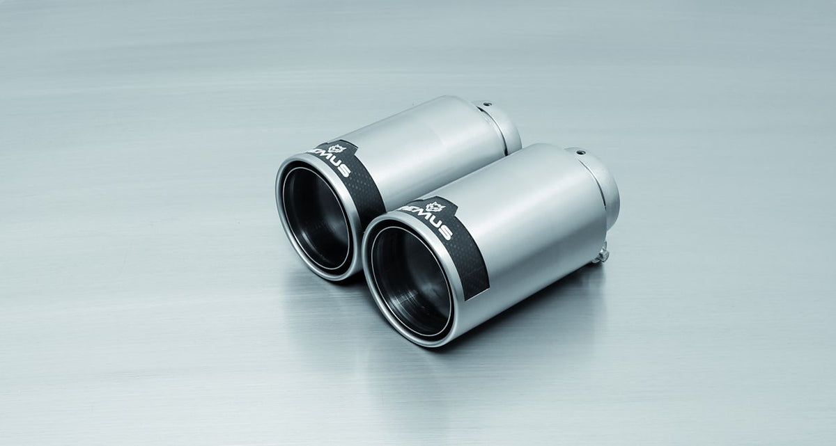 BMW M2 Competition F87 (2018+) S55 valved rear silencer, 4x 98mm tips, ECE approved