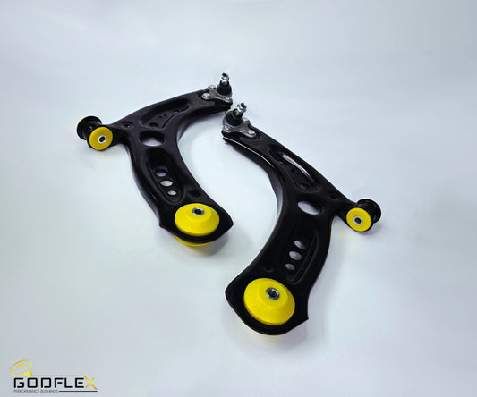 Skoda Octavia MK3 5E front lower control arms with Godflex polyurethane bushes