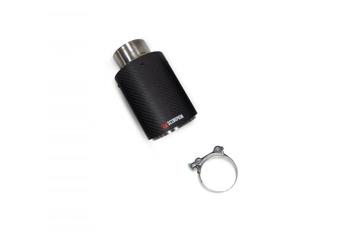 Vauxhall Corsa D E Scorpion 100mm Ascari Carbon Exhaust Tips 100ASC1