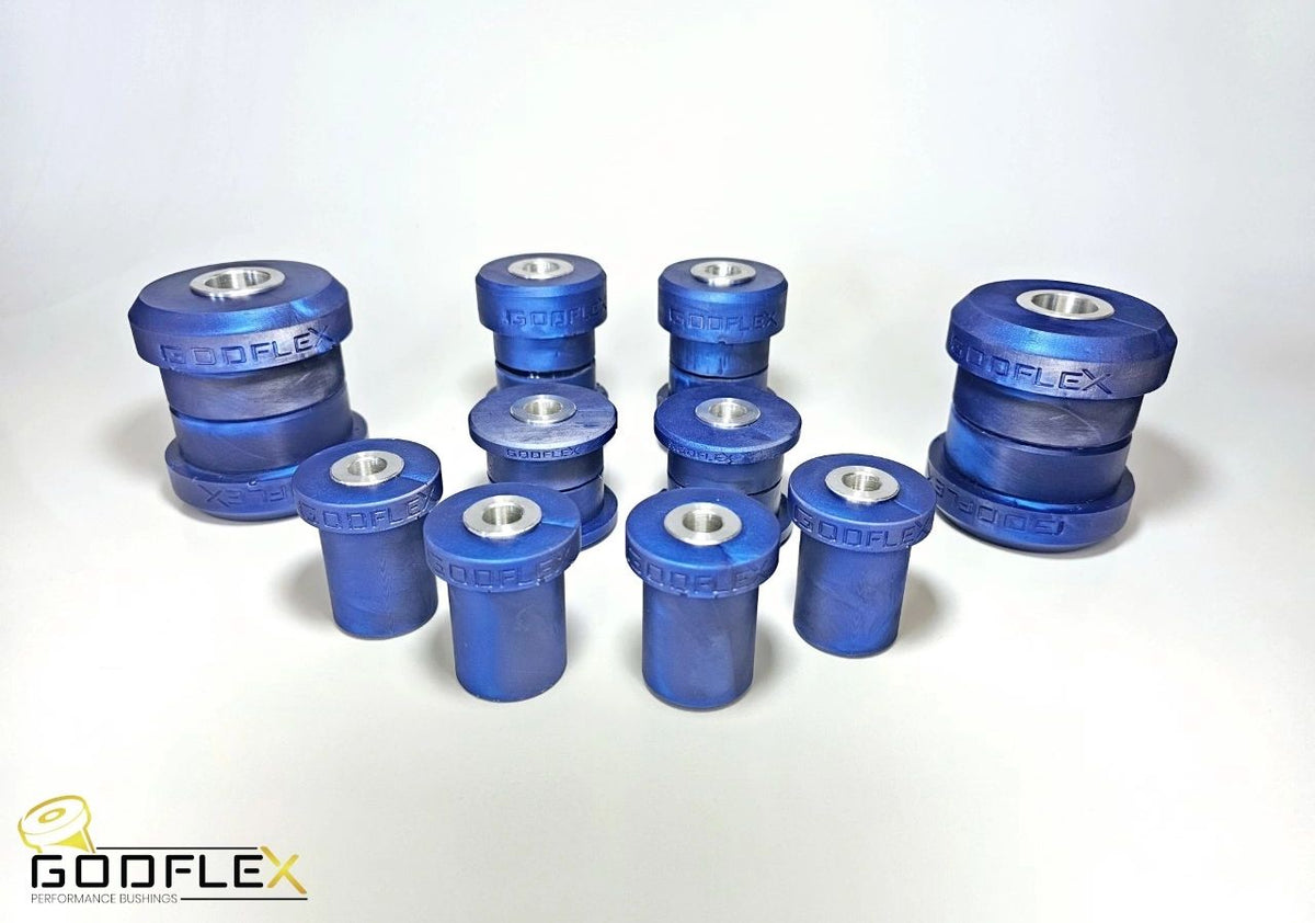 Nissan 350Z Z33 front arm bushes kit, polyurethane, CNC aluminium sleeves