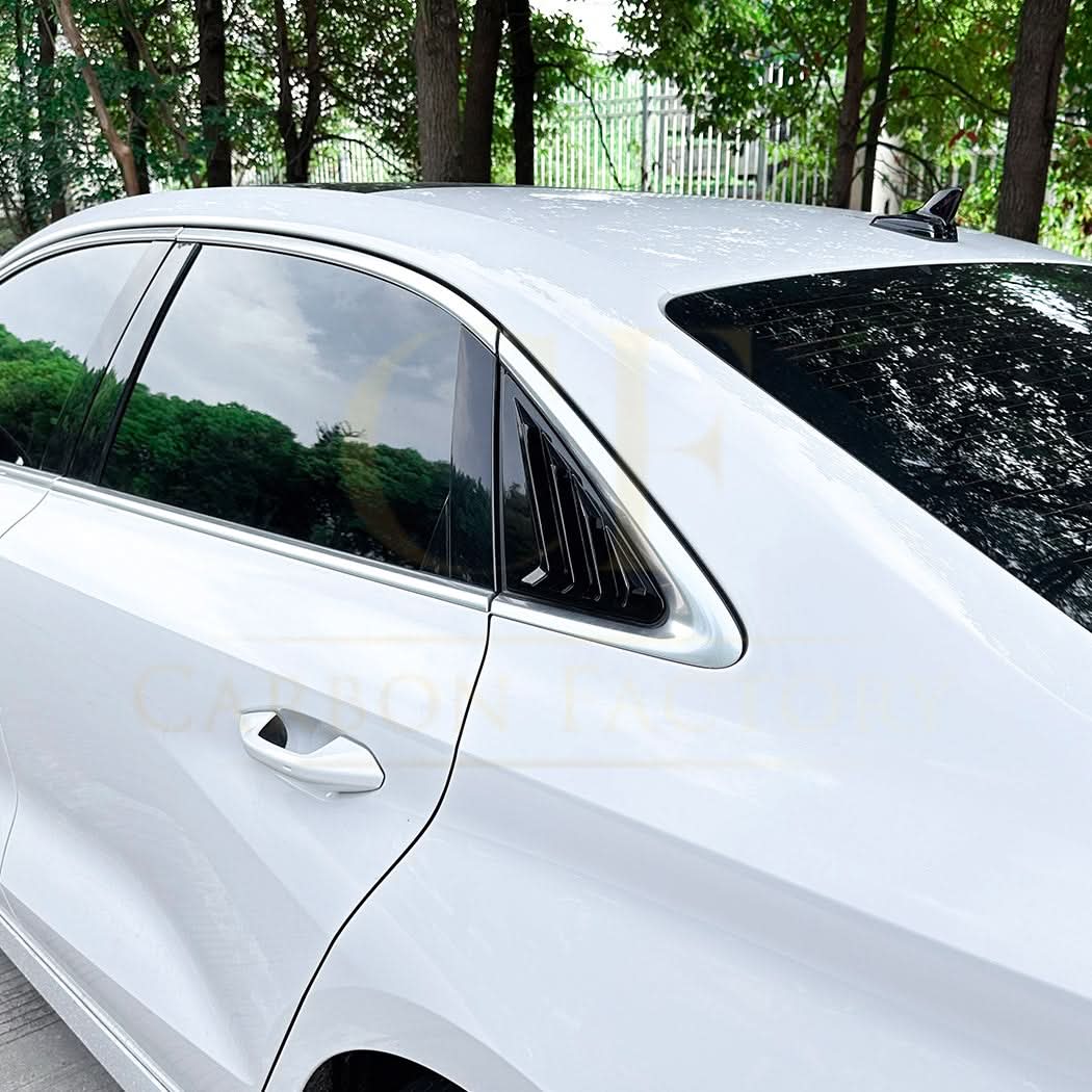 Audi A3 8Y Saloon 2020-present gloss black window louver vents