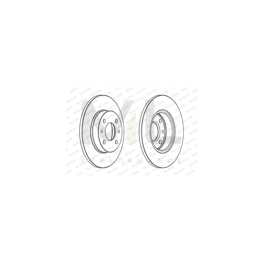 Ferodo Premier COAT+ DDF140C 240mm Solid Brake Disc with Bolts