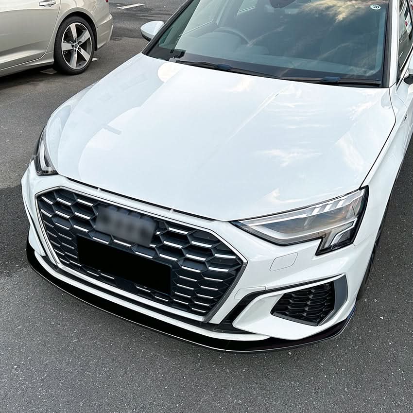 Audi A3 8Y S3 front splitter P style gloss black