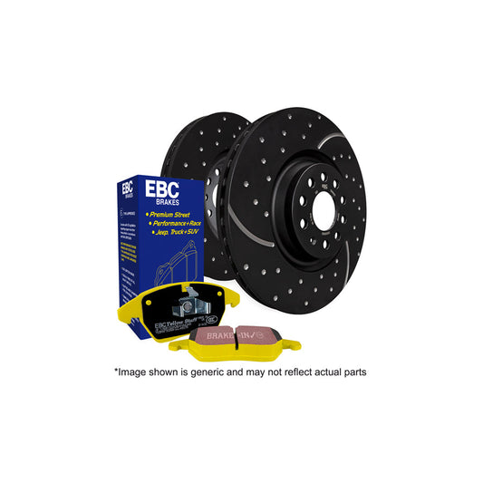 Mini F54 F55 F57 front brake kit - EBC PD13KF811 Yellowstuff pads & GD 280mm grooved dimpled discs